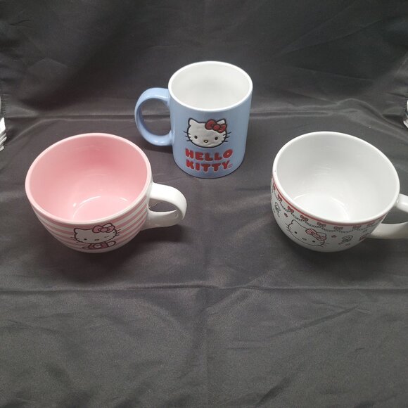 Hello Kitty Assortment of Coffee Mugs by Silver Buffalo Sanrio-Set of 3 - Picture 3 of 6